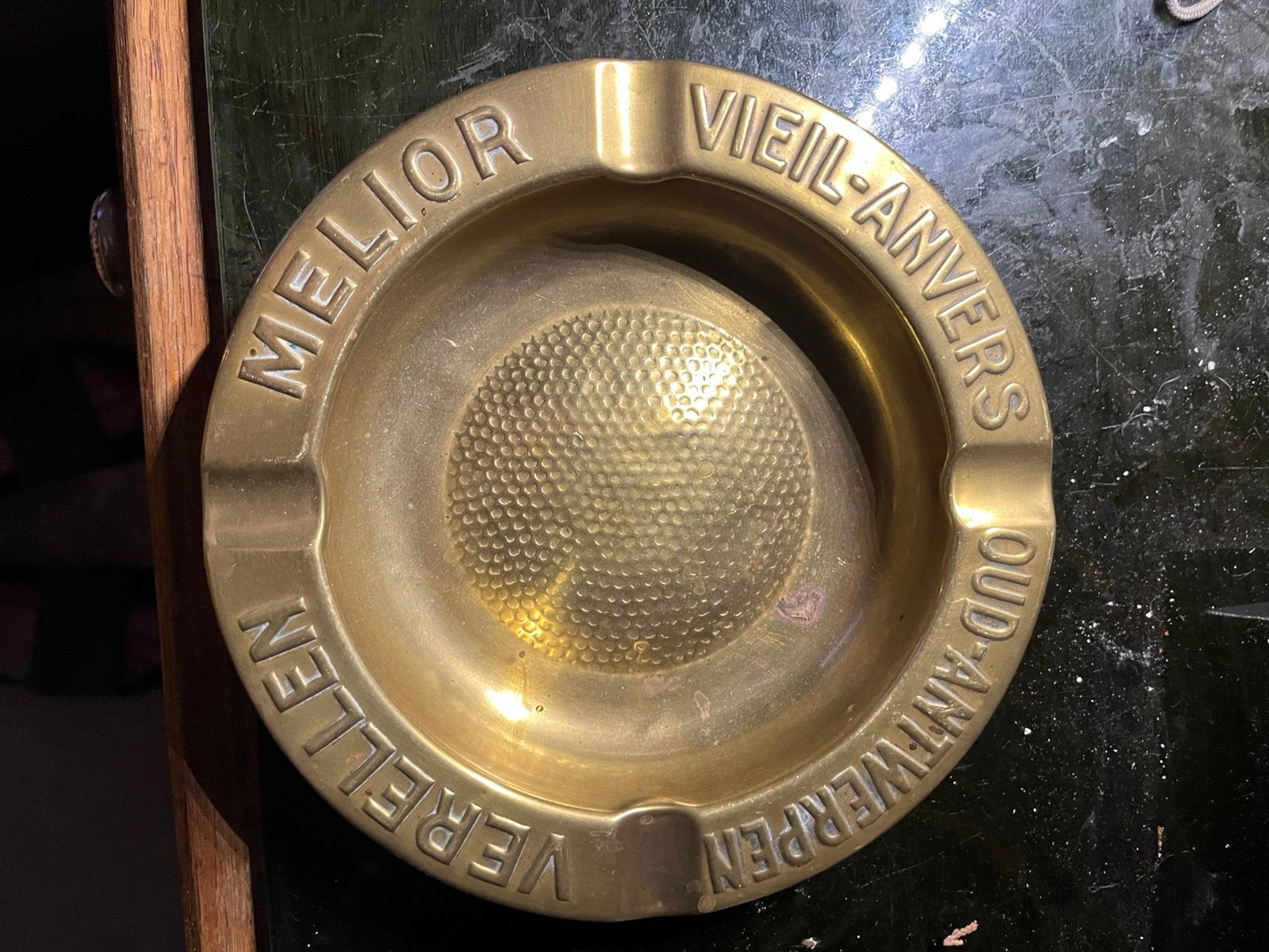 Koperen asbak van oud Anrwerpen, Verzamelen, Ophalen of Verzenden, Gebruikt