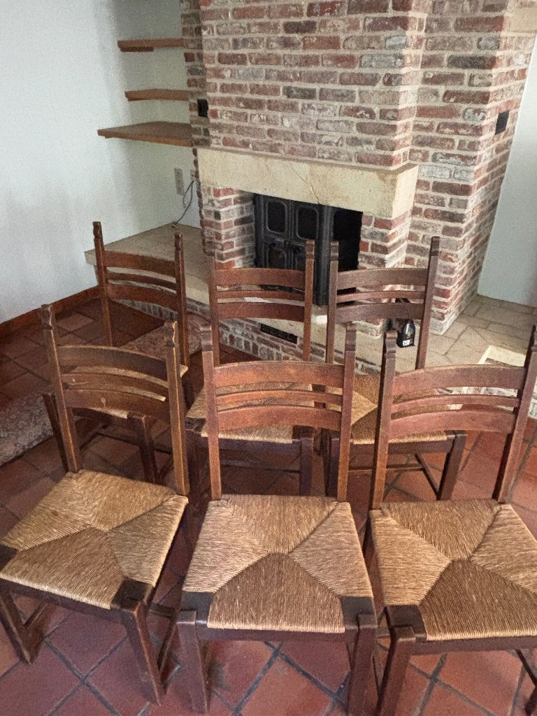 Stoelen, Huis en Inrichting, Ophalen, Gebruikt, Bruin, Vijf, Zes of meer stoelen