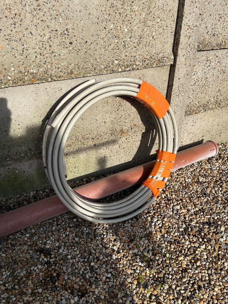 Koperen buis met mantel voor propaan - 2 rollen, Doe-het-zelf en Bouw, Ophalen, 6 meter of meer, Overige typen, Nieuw