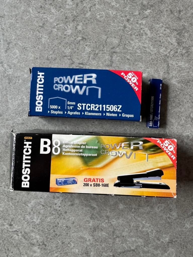 Bostitch nieuw nietjesmachine met doos extra nietjes, Enlèvement ou Envoi
