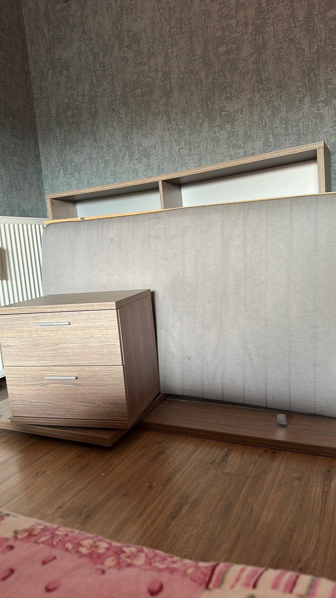 Volledige slaapkamer matras, nachtkastje, kast, bed, Ophalen, Gebruikt