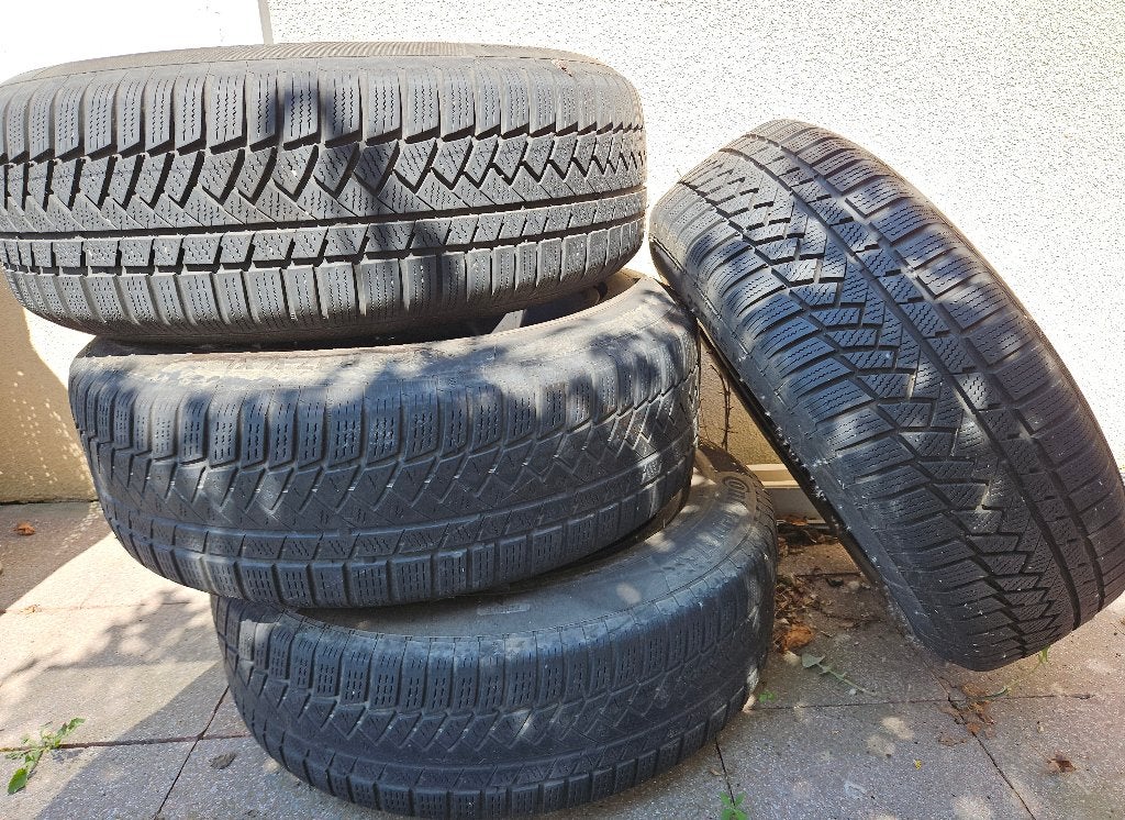 4 banden met Velg CONTINENTAL wintercontact 255/65 R 17 V XL, Ophalen, Gebruikt, 255 mm, 17 inch