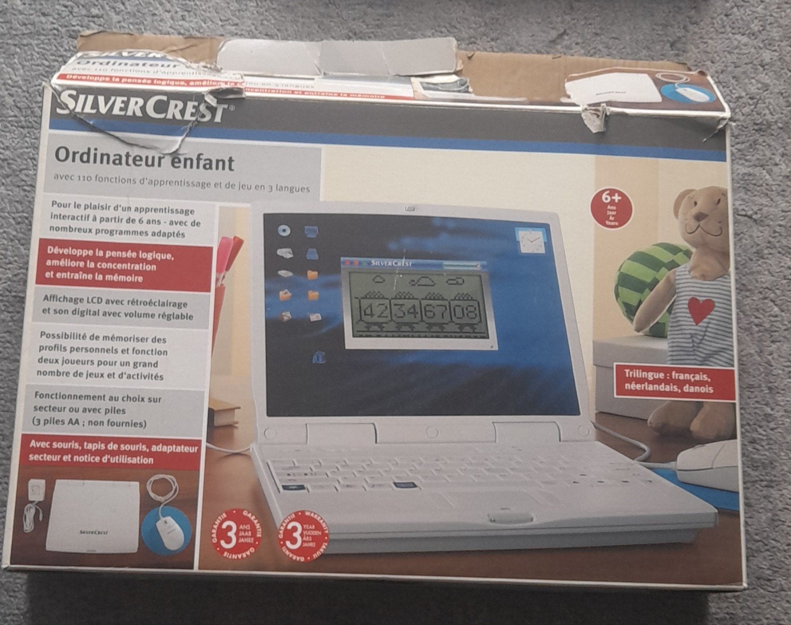 SilverCrest Kids-leerlaptop – complete set, Informatique & Logiciels, Ordinateurs Vintage, Enlèvement, Silvercrest