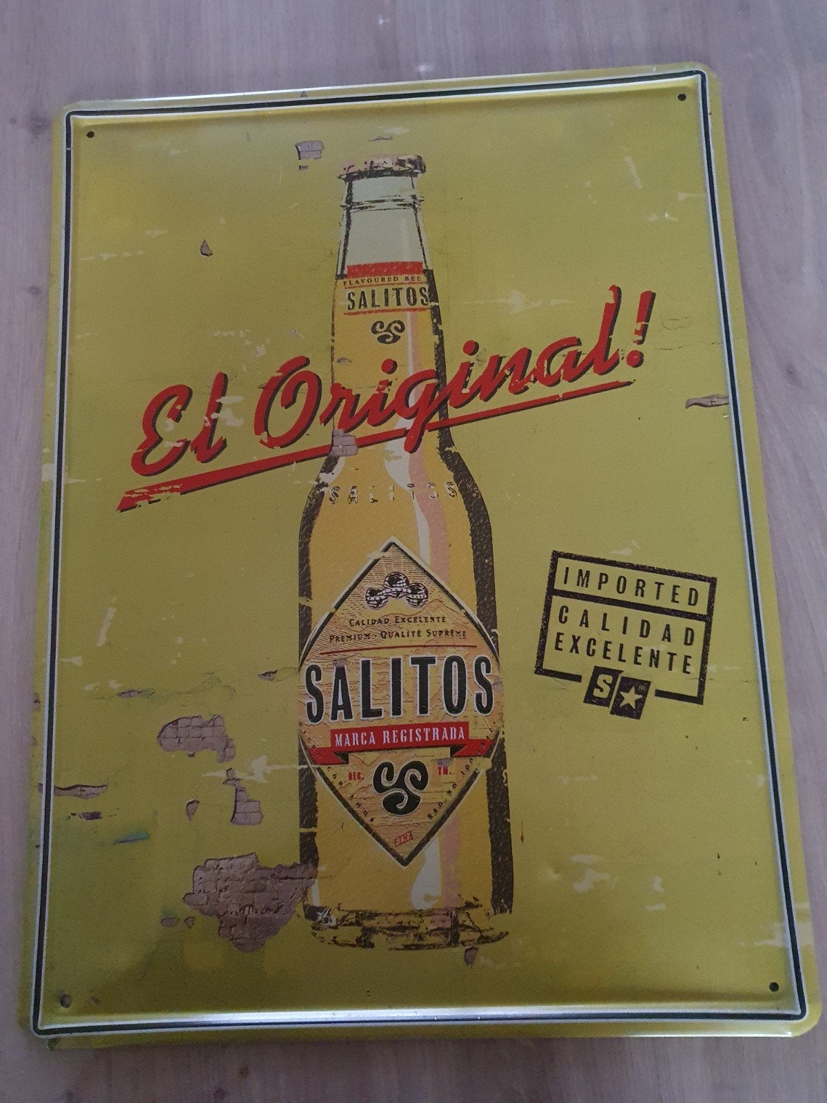 Salitos reclamebord, Ophalen, Gebruikt, Reclamebord