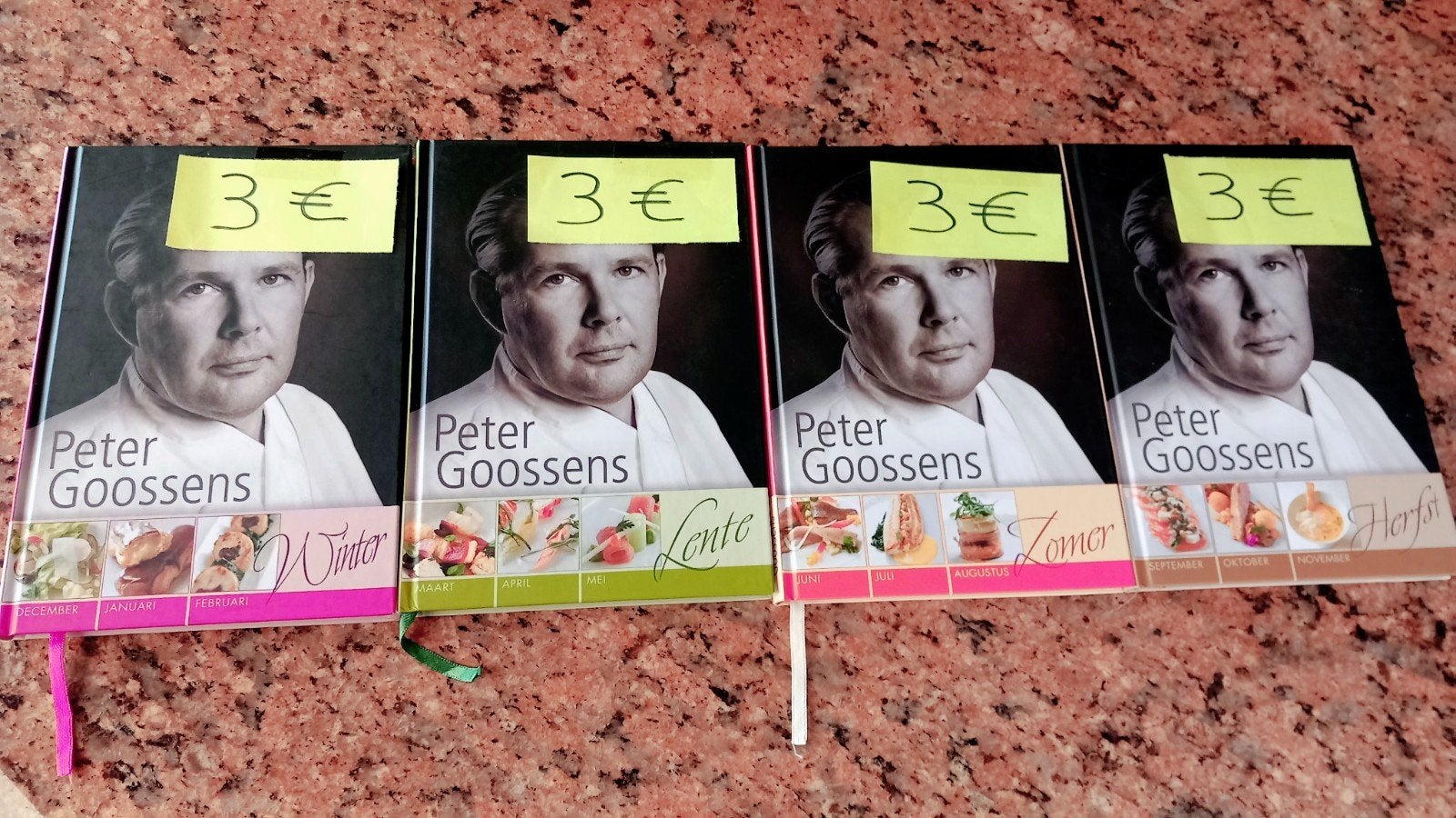 Diverse kookboeken, Enlèvement