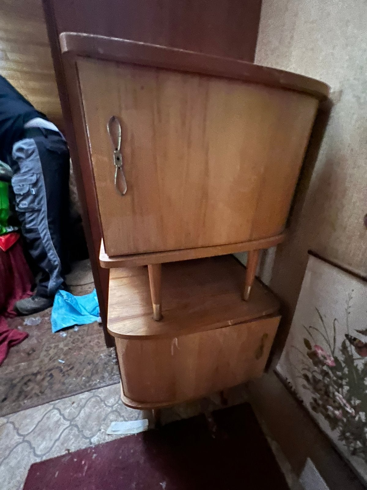 2 tables de chevet vintage des années 1960, Enlèvement, Utilisé