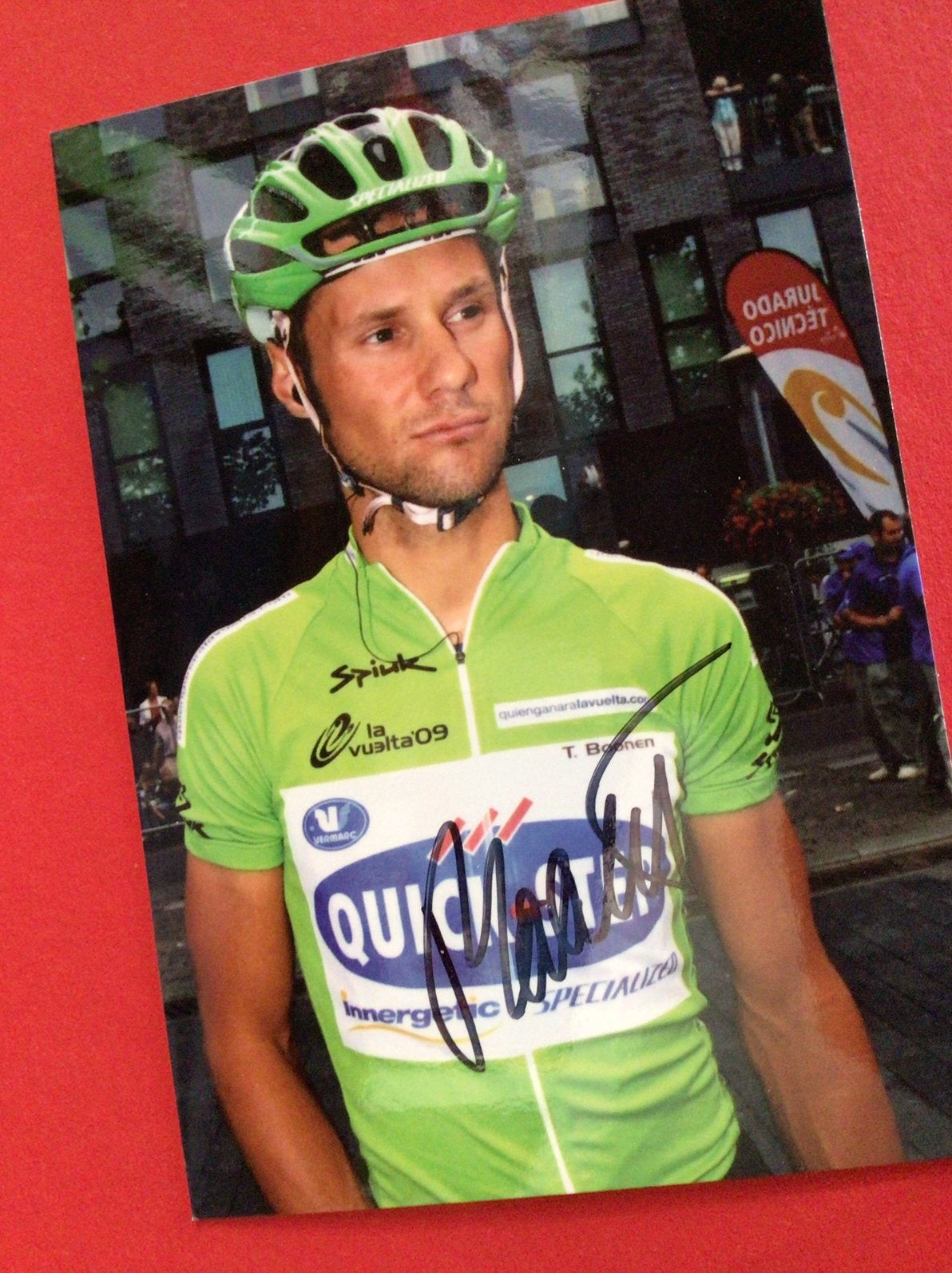 Wielerkaart vuelta tom boonen signe, Verzenden