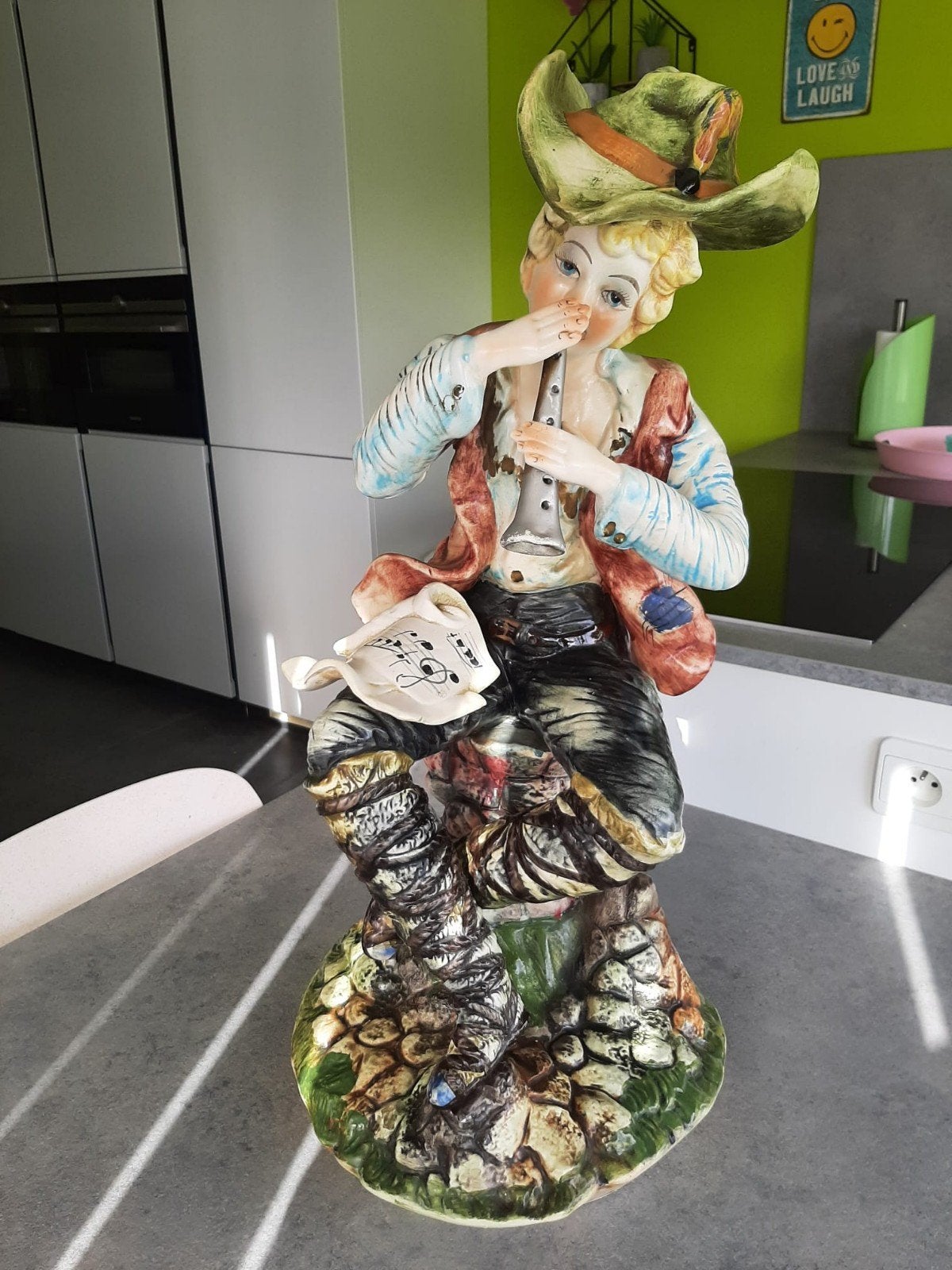 Vintage Capodimonte porseleinen beeld van 66 cm,, Antiek en Kunst, Ophalen