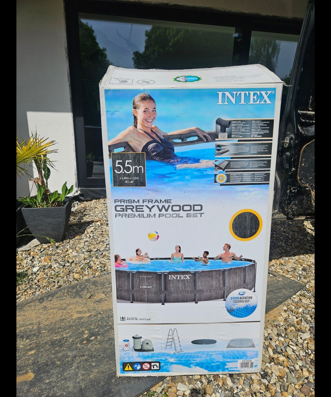 Intex greywood 5,49 x 1,22, Jardin & Terrasse, Enlèvement