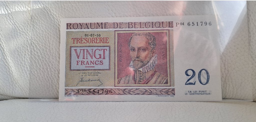 20 francs 1950 - De Lassus — Le Monte - A/Unc, Timbres & Monnaies, Envoi, Billets en vrac