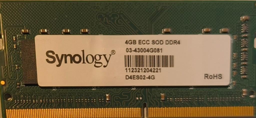 Synology 4GB ECC SOD DDR4, DDR4, Serveur, Enlèvement, Utilisé
