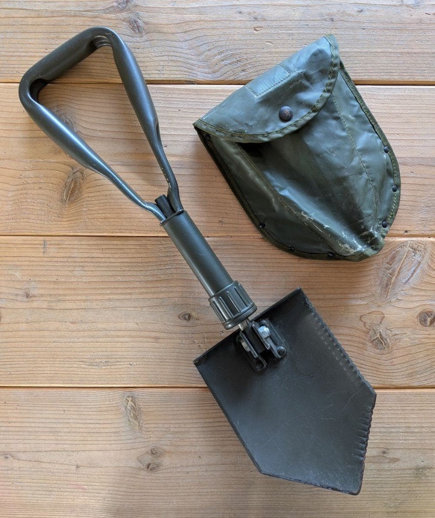 Opvouwbare militaire schop schep ABL Belgisch Leger 1985, Verzamelen, Ophalen of Verzenden