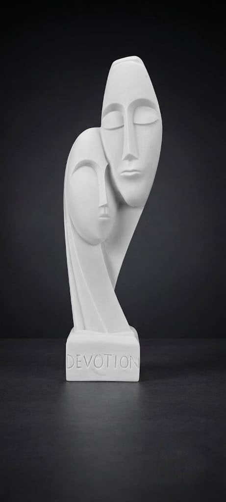 Statuette de dévotion de style cycladique en albâtre., Antiquités & Art, Enlèvement