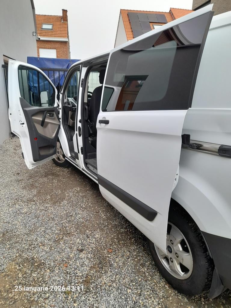 Ford tranzit custom euro 6B dubbelcabine, Auto's, Particulier, Te koop, Ford