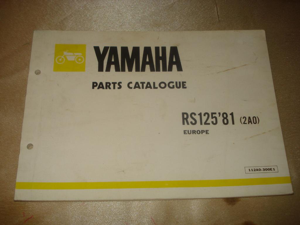 YAMAHA RS125 '81 Ancien Catalogue des Pièces Détachées, Motoren, Ophalen of Verzenden, Yamaha