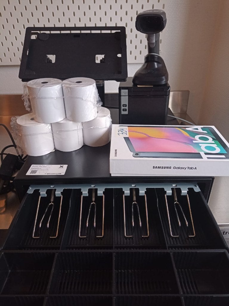 Compleet kassasysteem voor de winkel, Ophalen