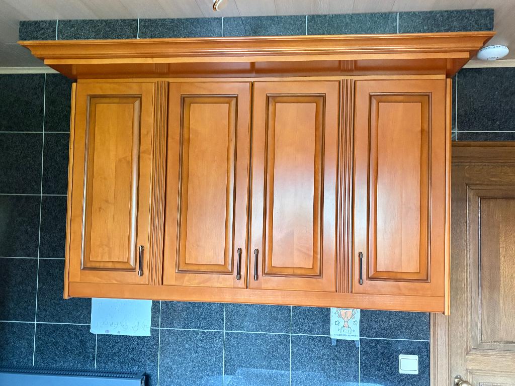 massieve keuken in kerselarenhout, Ophalen, Gebruikt, Hout, U-keuken
