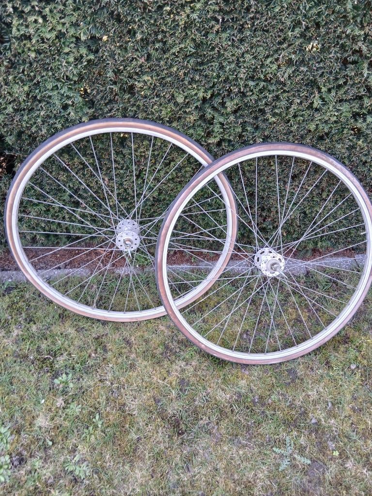 Retro koersfiets wielen, Fietsen en Brommers, Fietsonderdelen, Ophalen