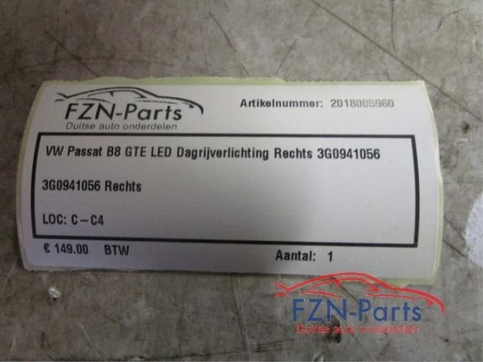 VW Passat B8 GTE LED Dagerijverlichting Rechts, Auto-onderdelen, Ophalen of Verzenden, Gebruikt