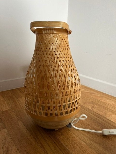 lamp, Ophalen, Met schakelaar, 42 cm, Natuurlijk materiaal
