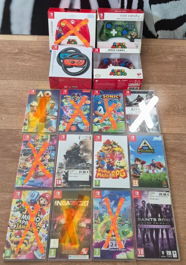 Divers jeux manette et volants pour Nintendo switch, Enlèvement, Comme neuf