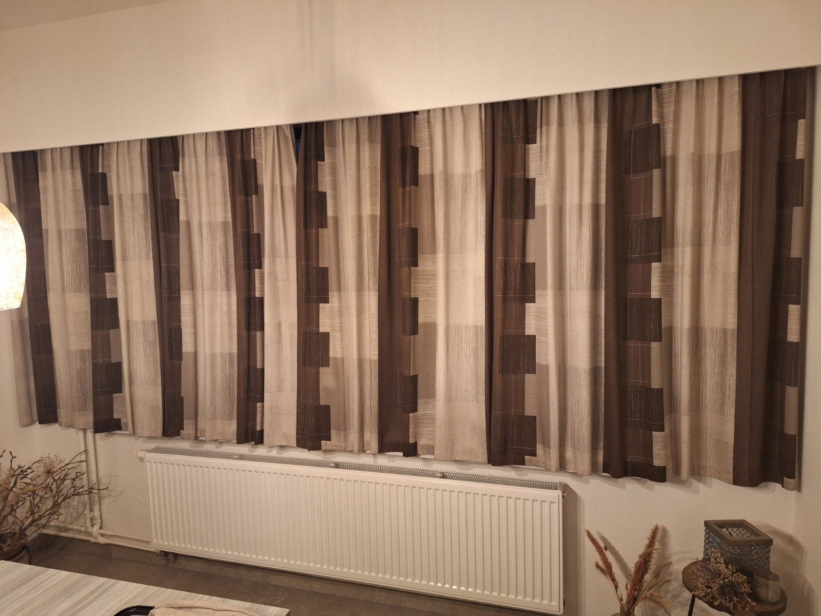 Gordijnen met plooiband, 4 stuks, Huis en Inrichting, Ophalen, Gordijn