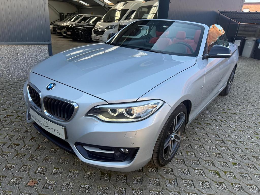 BMW 218 Benzine - Cabrio, Autos, Cuir, Argent ou Gris, Euro 6, Entreprise