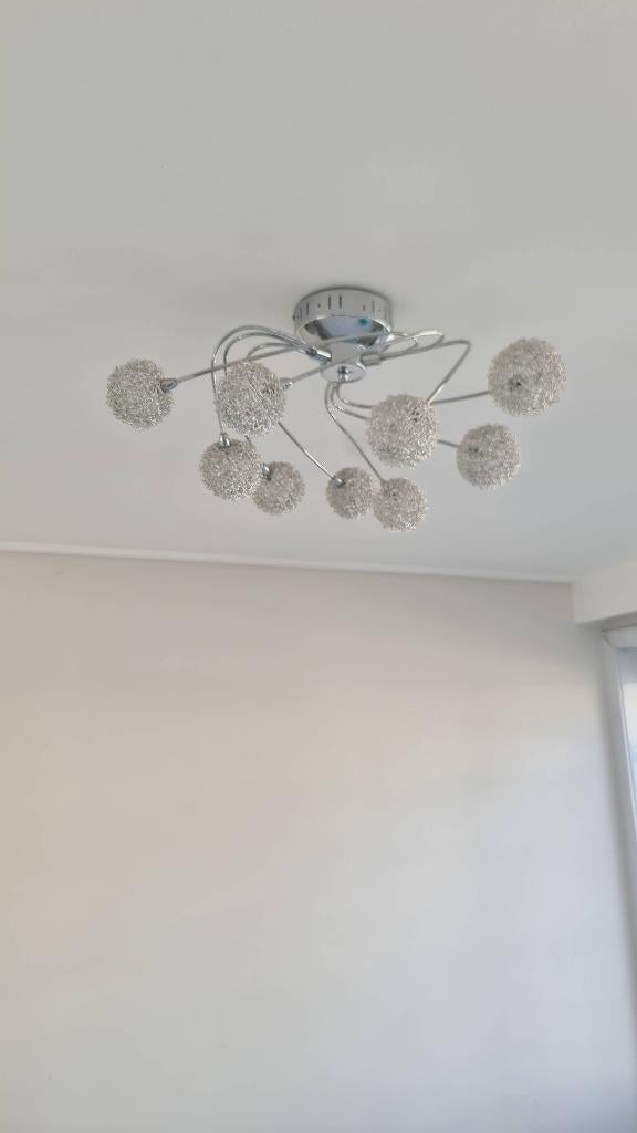Lustre, Huis en Inrichting, Lampen | Kroonluchters, Ophalen, Zo goed als nieuw, Metaal, Design