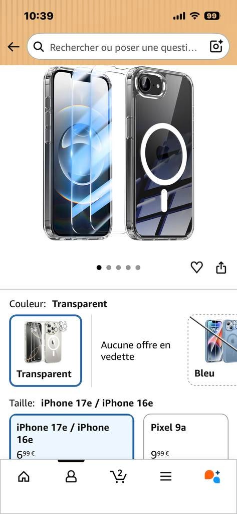 3 Coque et 2 verre trempé iphone 16E neuf, Enlèvement, Neuf