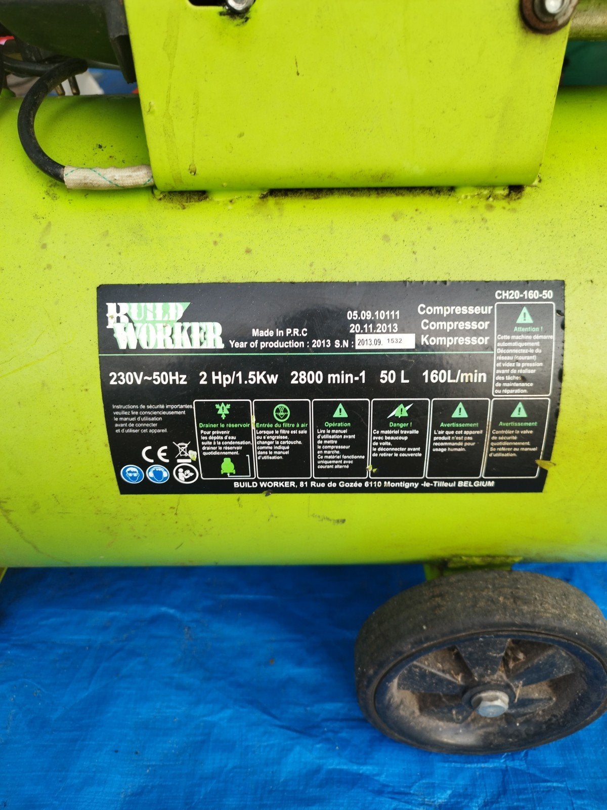 compresseur 50liter, Doe-het-zelf en Bouw, Ophalen