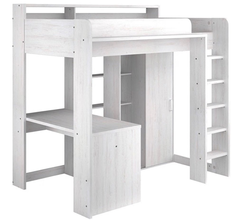 Lit mezzanine avec bureau et placard 3 en 1, Maison & Meubles, Chambre à coucher | Lits, Enlèvement, Utilisé, 200 cm, Une personne