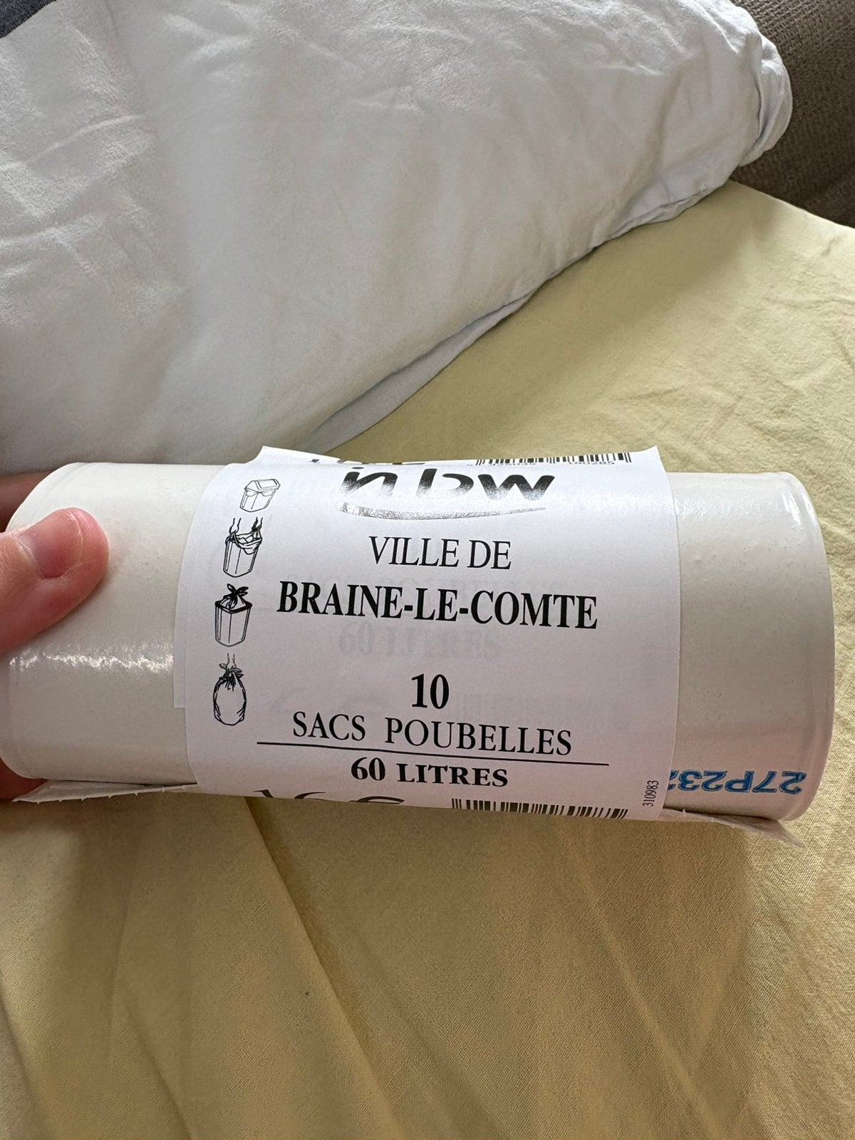 Sacs poubelles - 60 litres - Ville de Braine-le-Comte, Maison & Meubles, Enlèvement