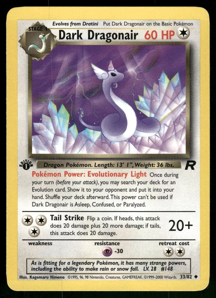 Dark Dragonair 33/82 - Team Rocket (1st edition) (Mint), Verzenden, Gebruikt