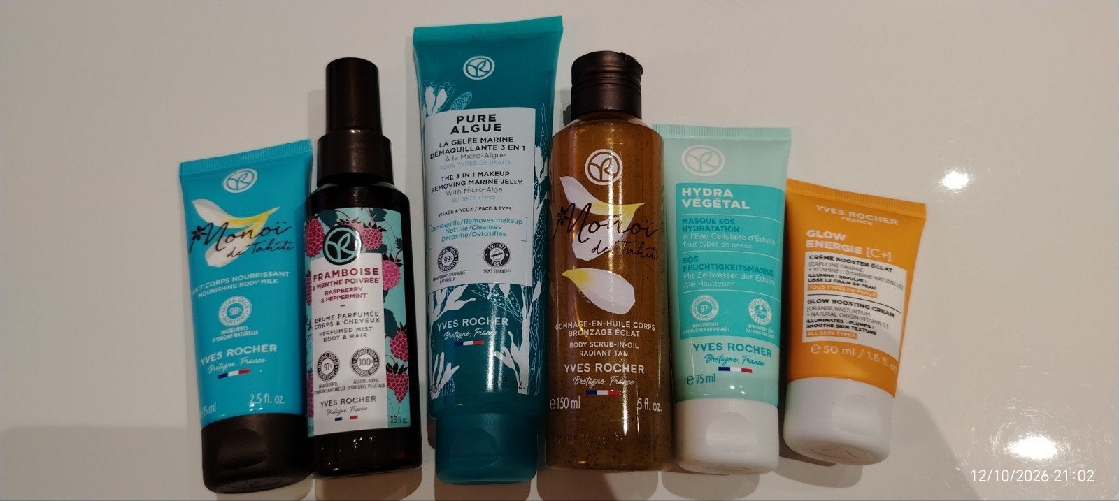 Set van 6 NIEUWE schoonheidsproducten van Yves Rocher (huidv, Ophalen of Verzenden, Nieuw, Bodylotion, Crème of Olie