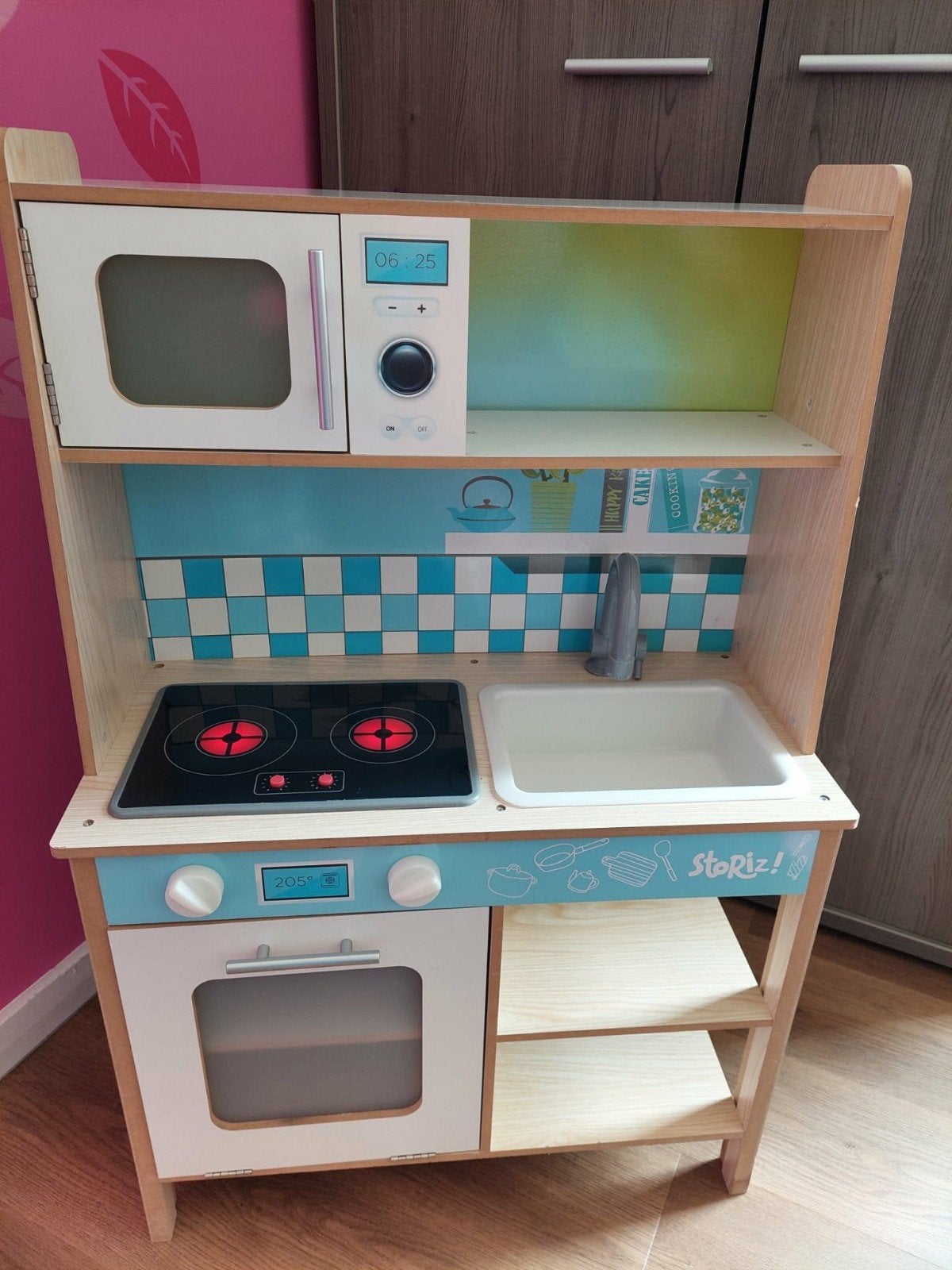keukentje en supermarkt, Ophalen, Gebruikt, Hout, Speelkeuken-accessoire
