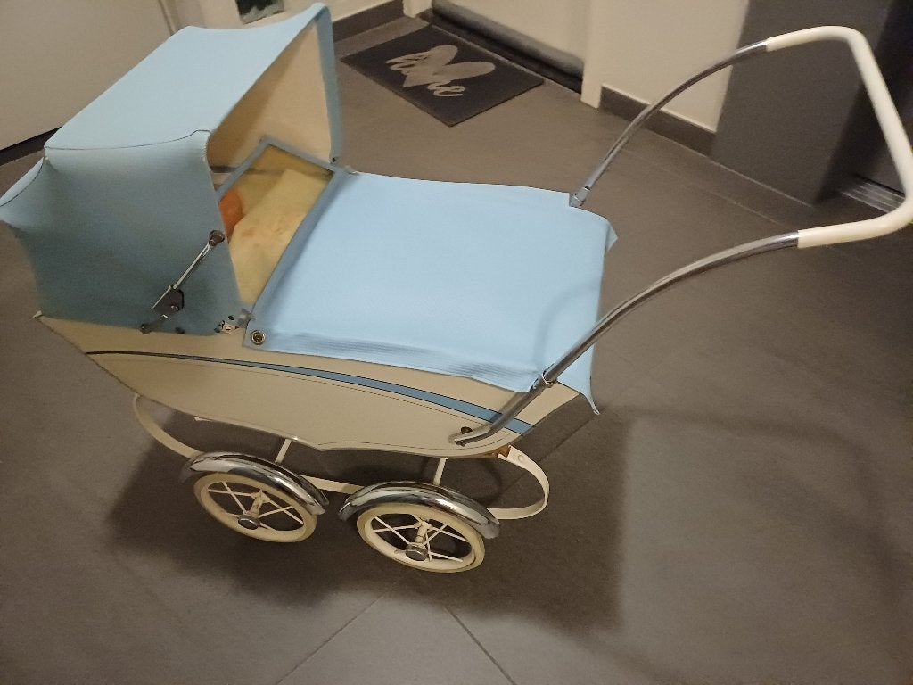 Vintage poppenwagen uit de jaren '50, Antiek en Kunst, Ophalen