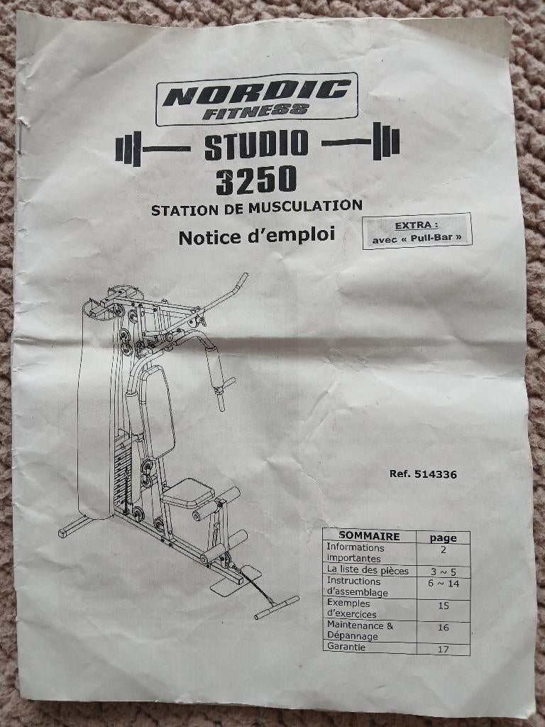 Station de musculation, Enlèvement, Utilisé, Bras, Banc d'exercice