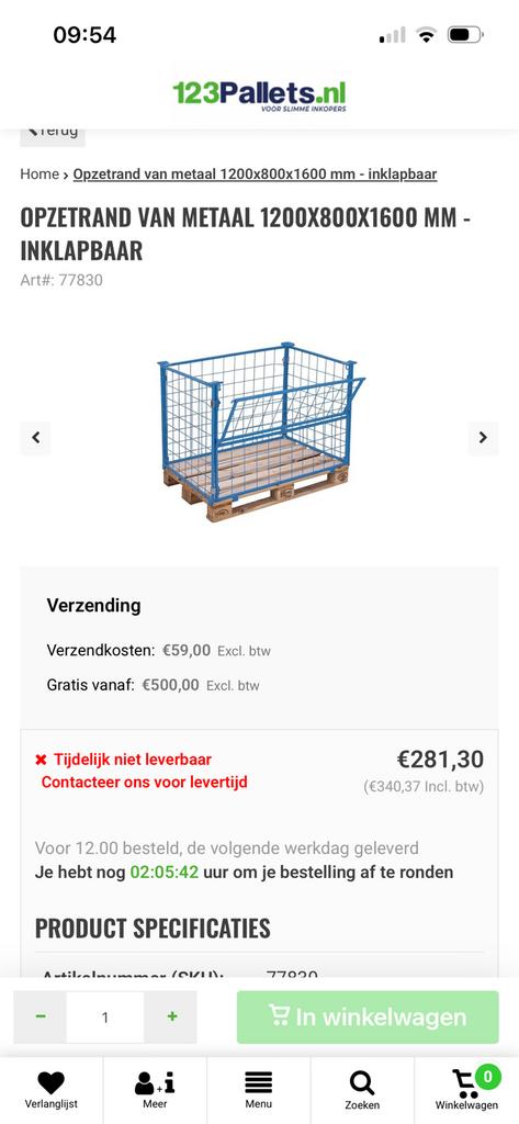 30 stuks nieuw Rekken magazijn europlallet, Ophalen