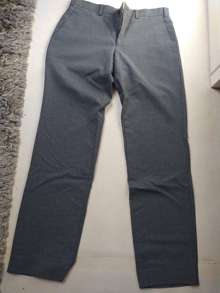 Grijze geklede broek We-Fashion, Kleding | Heren, Ophalen, WE, Zo goed als nieuw, Grijs