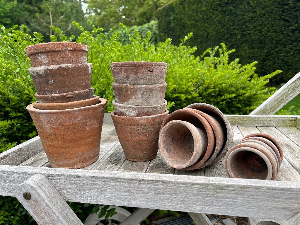Oude bloempotten, Tuin en Terras, Ophalen, Gebruikt, Rond, Balkon