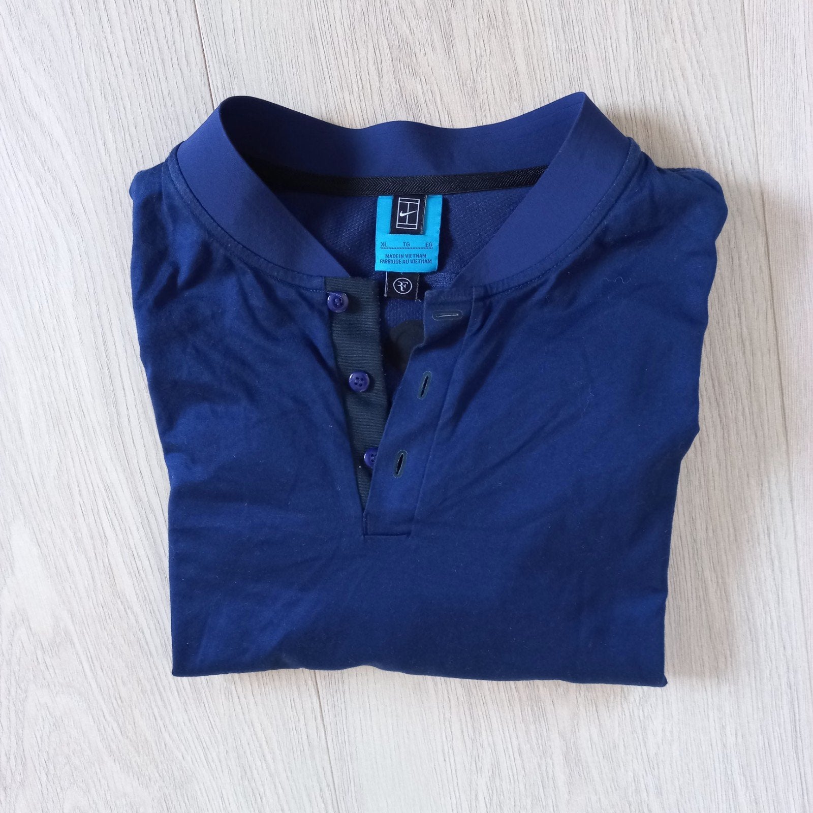 Polo Nike Roger Federer « RF » vintage bleu taille XL, Envoi, Taille 56/58 (XL), Bleu, Nike