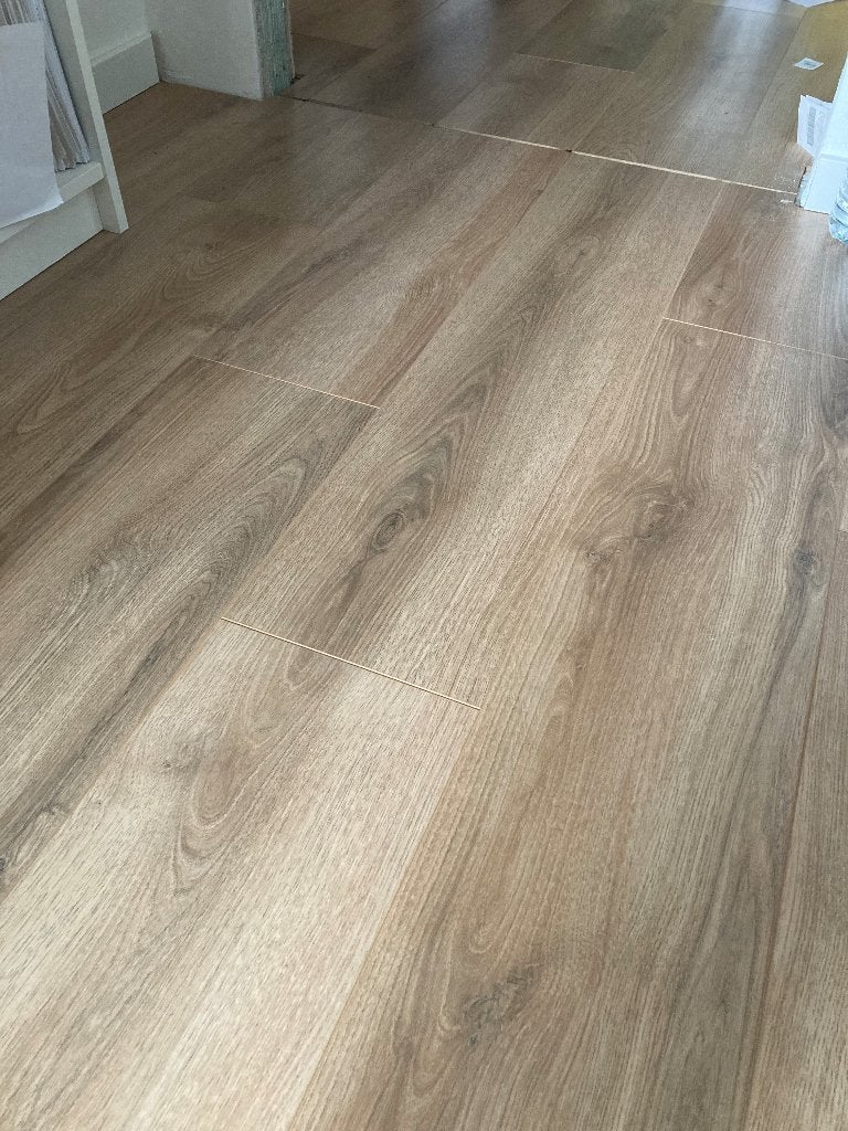 Natuurlijk wit eiken laminaat extra breed (244 mm) ca. 8 m², Ophalen, Overige materialen, 50 tot 150 cm, Nieuw