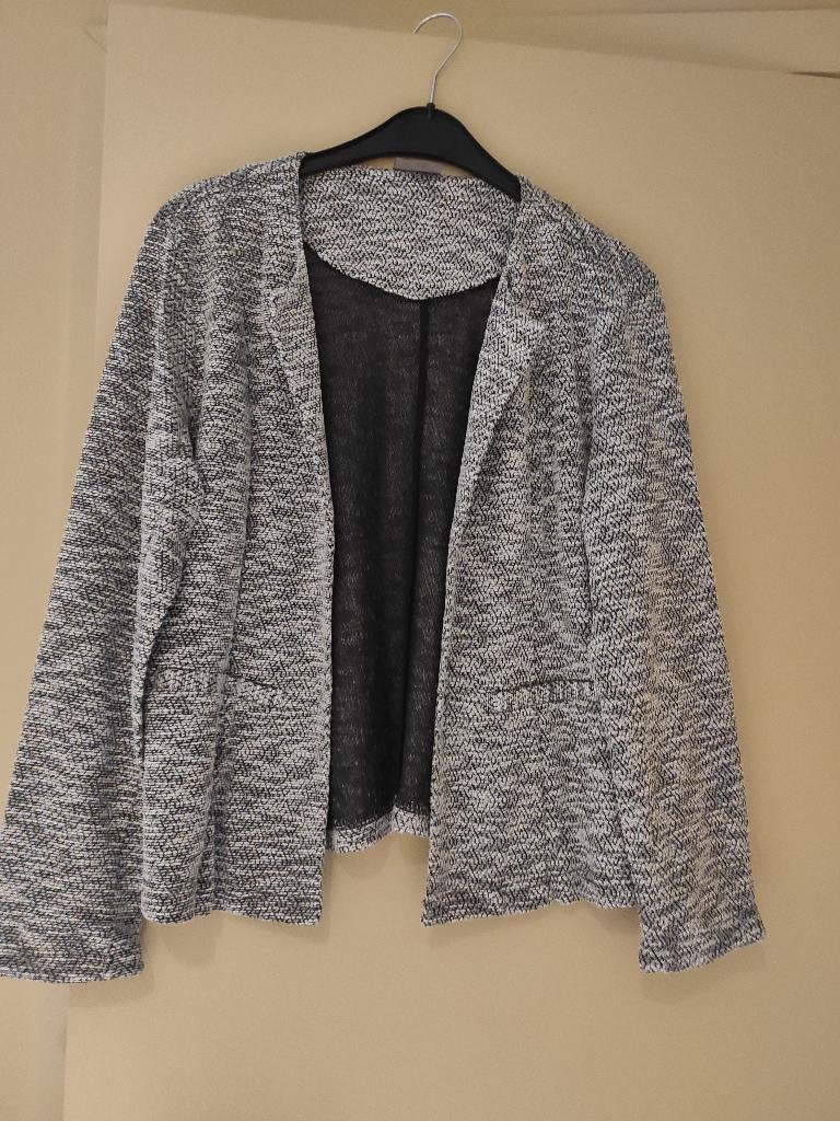 Blazer zwart wit Vero Moda maat 42, Taille 42/44 (L), Vero Moda, Comme neuf, Enlèvement