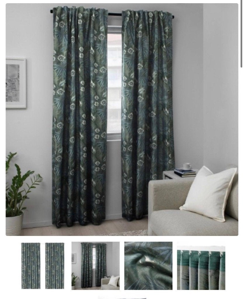 Rideaux IKEA TORGERD – 145  300 cm, 300 cm, 145 cm, IKEA, Vert