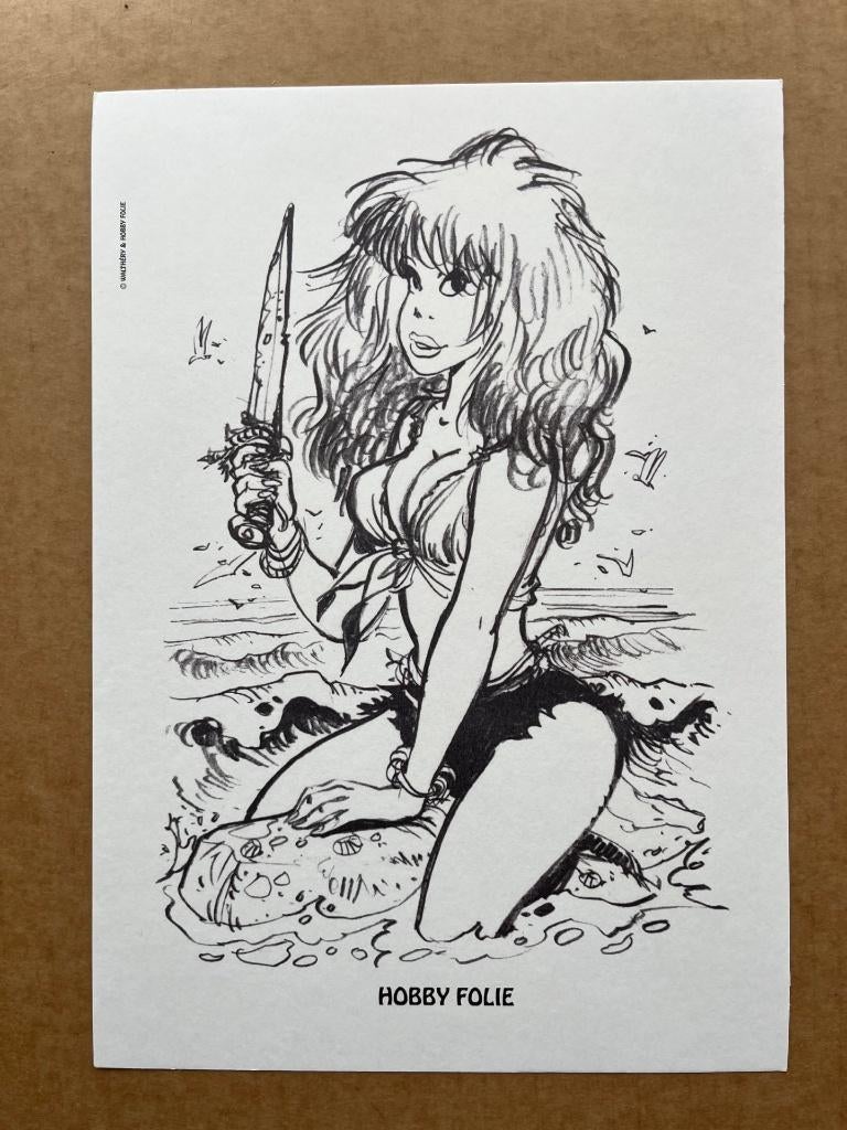 Natacha - Ex-libris Hobby Folie - Robinsonne - Walthéry, Envoi