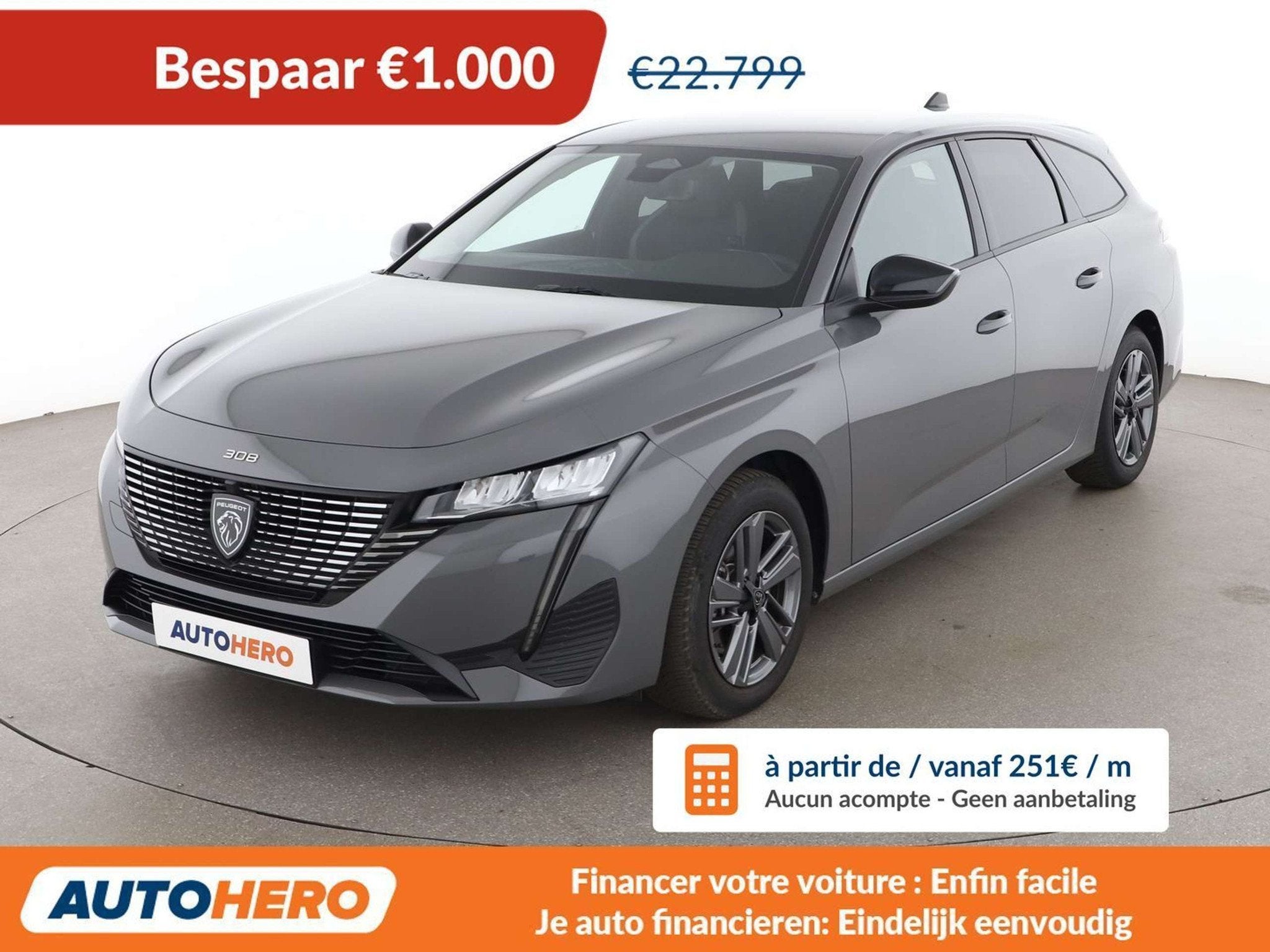 Peugeot 308 1.2 Mild-Hybrid Allure (bj 2024, automaat), Gebruikt, 1199 cc, 136 pk, Overige brandstoffen