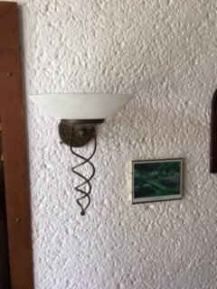 Wandlamp, Huis en Inrichting, Lampen | Wandlampen, Ophalen, Gebruikt, E27 (groot), Metaal