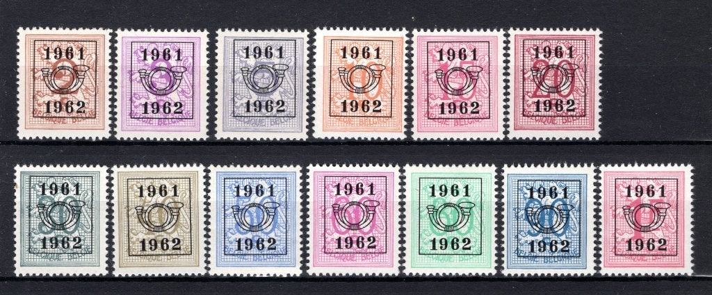 PRE712/724 MNH** 1961 - Cijfer heraldieke leeuw - REEKS 54, Verzenden, Postfris, Postfris