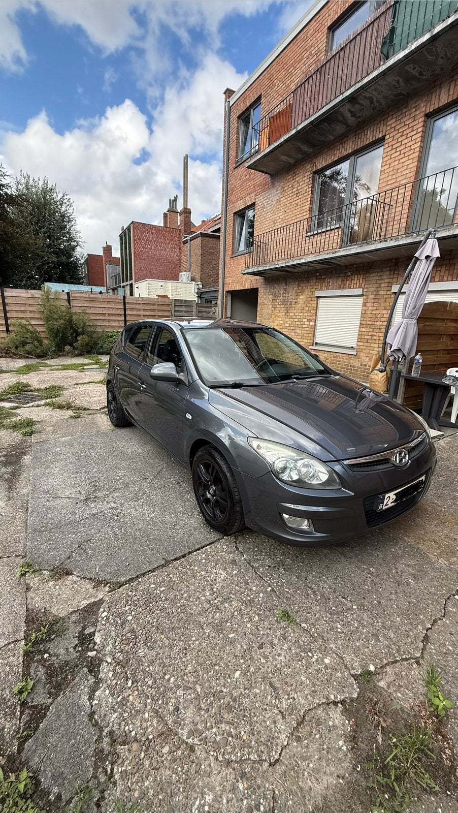 Hyndai i30, Auto's, Zwart, Leder, Particulier, Euro 4