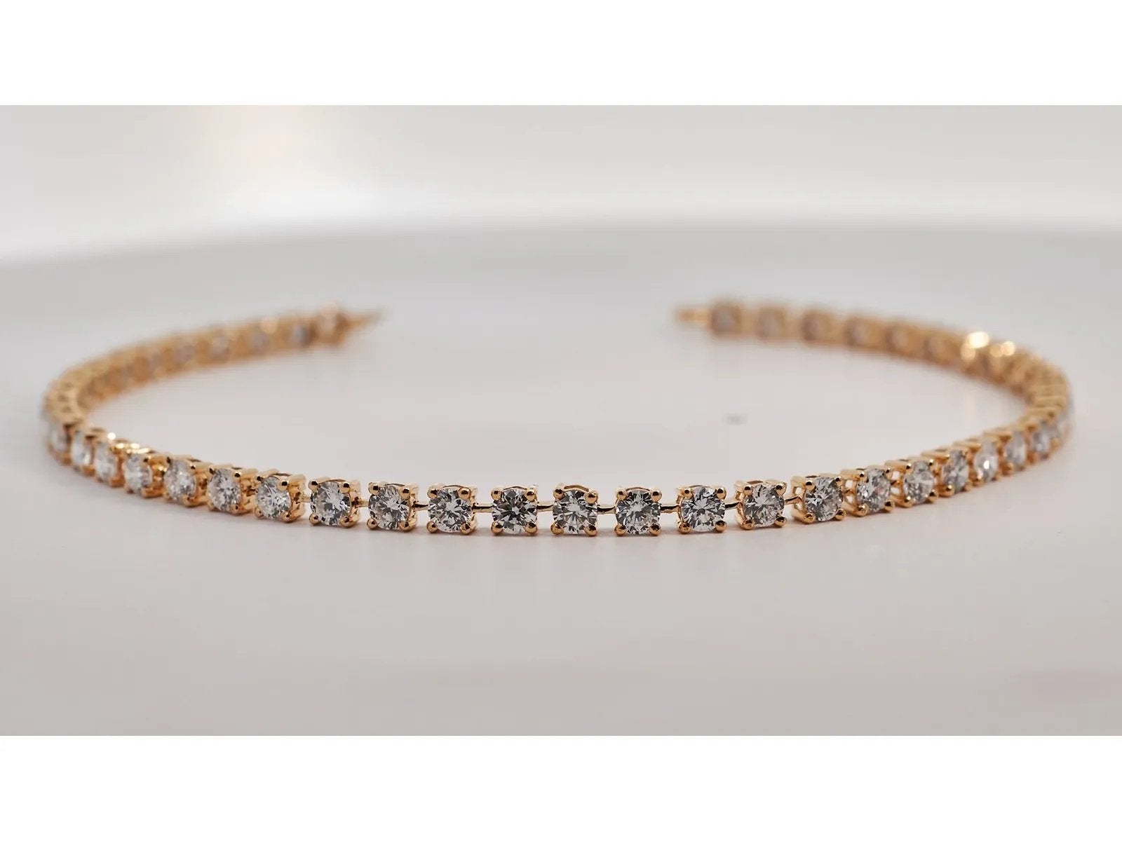 Bracelet en or jaune 14 carats avec 4,28 ct. Diamant, Bijoux, Sacs & Beauté, Bracelets, Enlèvement, Neuf, Jaune, Or